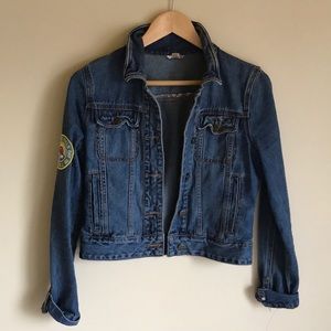 Free people cropped denim jacket
